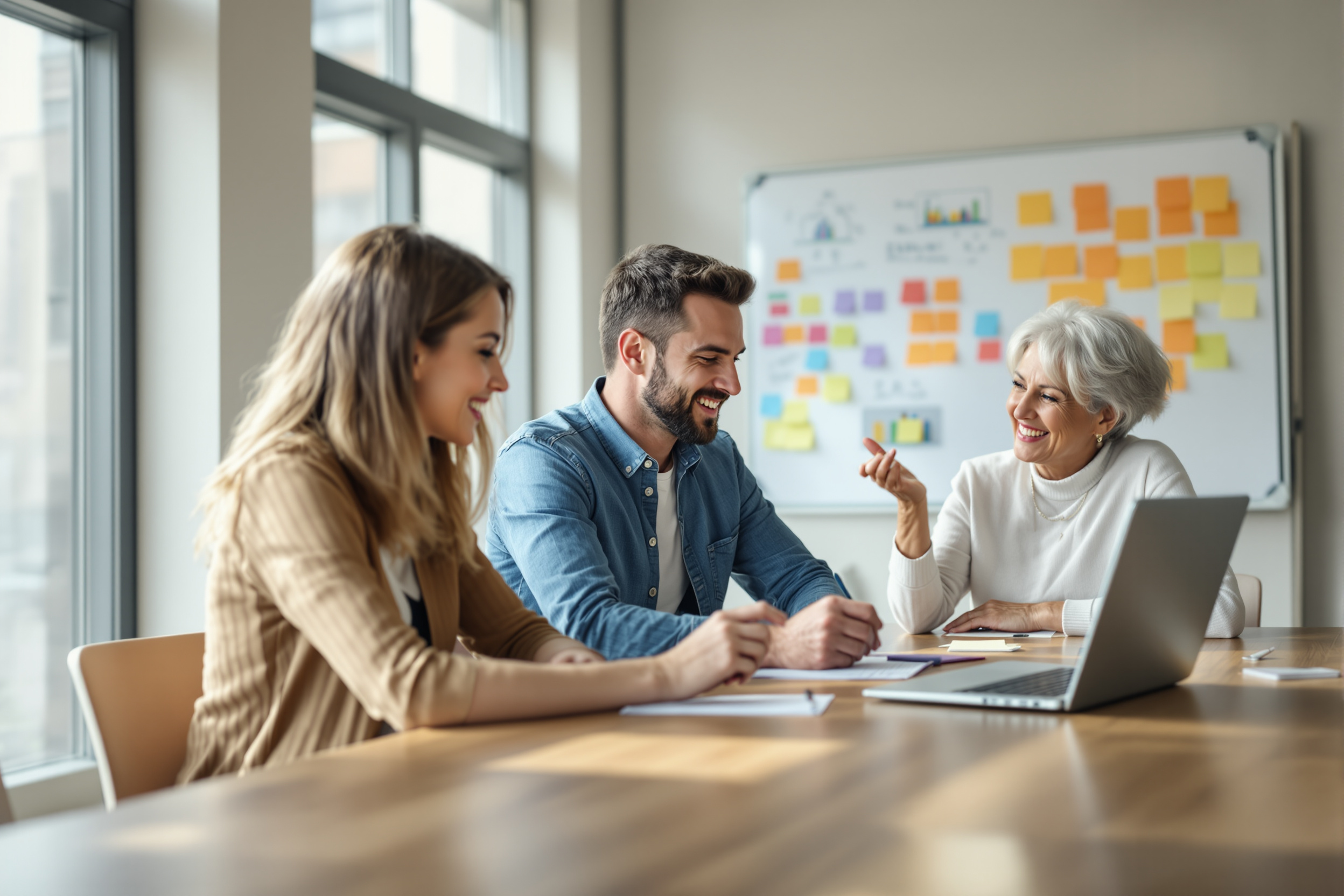 Vertriebsteam arbeitet mit KI-Lösung und No-Code für mehr Umsatz.