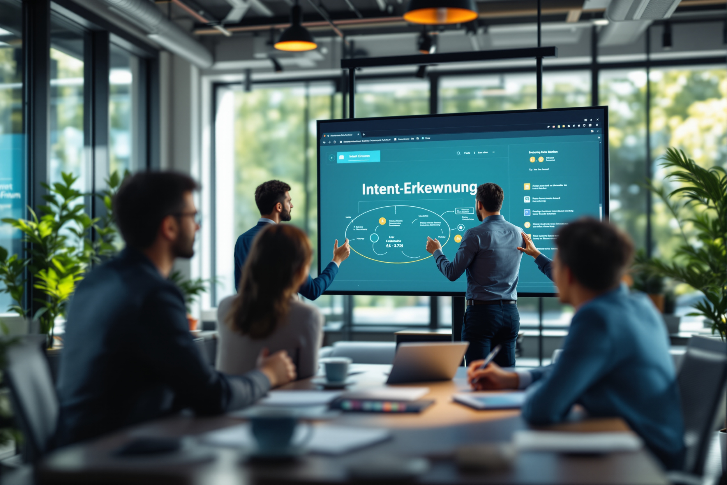 Team nutzt No-Code-Plattform zur Intent-Erkennung in der Kundenberatung.