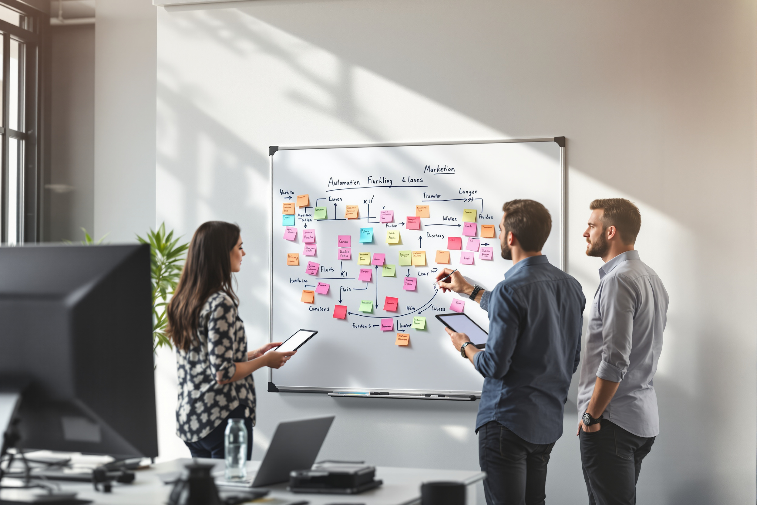 Mitarbeiter optimieren Marketing- und Sales-Workflows mit KI-basierter No-Code-Automatisierung.