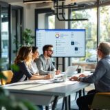 Mitarbeiter arbeiten gemeinsam an einer No-Code-Plattform zur Automatisierung von HR-Prozessen.