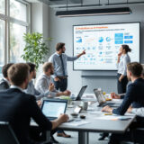 Besprechung zur revisionssicheren KI-Protokollierung im modernen Büro.