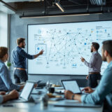 Team arbeitet an der Visualisierung eines Knowledge Graphs aus SharePoint-Daten.