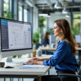 Projektmanagerin erstellt KI-Workflow mit No-Code-Plattform